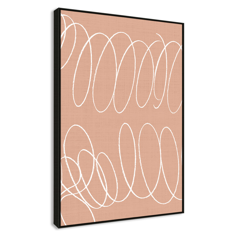 Colin "Winding Lines I" Print, 61.5" H x 41.5" W x 2" D, Espresso Framed