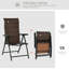 Fauteuil inclinable rotin en osier, brun