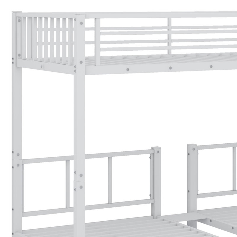 Metal Triple Bunk Bed, White