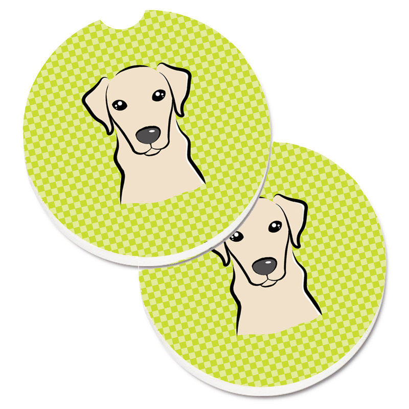Sous-verre Retriever, Vert lime, Labrador beige