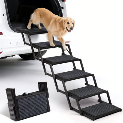 Marchepieds pliables pour chien - Escaliers antidérapants pour grands chiens, voitures, camions et VUS, pouvant supporter jusqu'à 250 lb