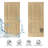 2 Panel Hollow Core Oak Finished PVC Composite Interior Door Slab-110946872