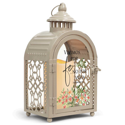6.7'' H Tabletop Lantern with Candle Included