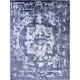 Overdyed One-of-a-Kind Rectangle 9'2" X 12'1" Hand Knotted Area Rug