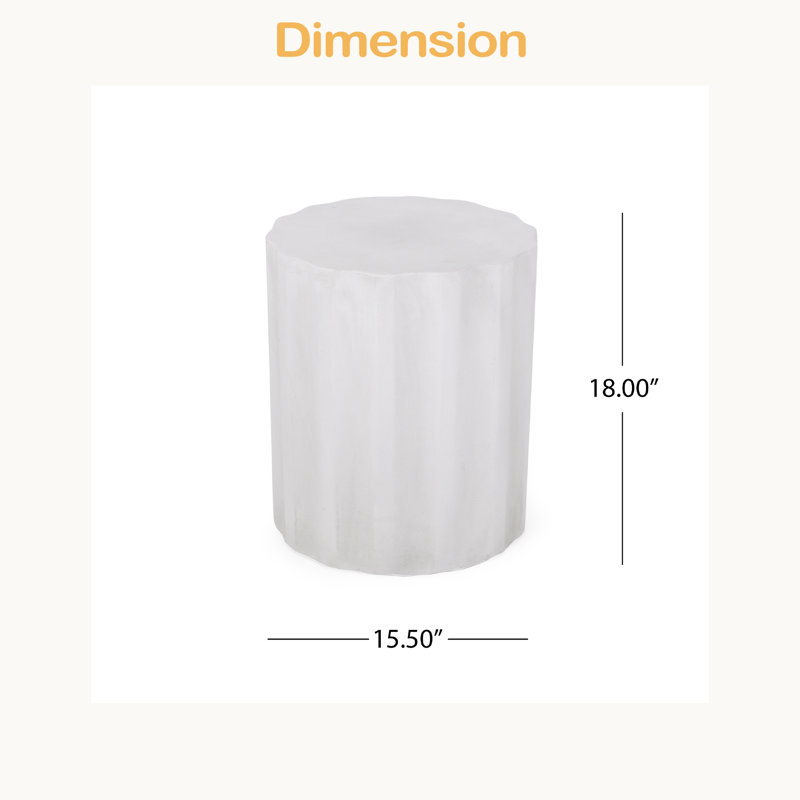 Outdoor Lightweight Concrete Side Table