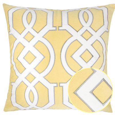  Applique Velvet Throw Pillow