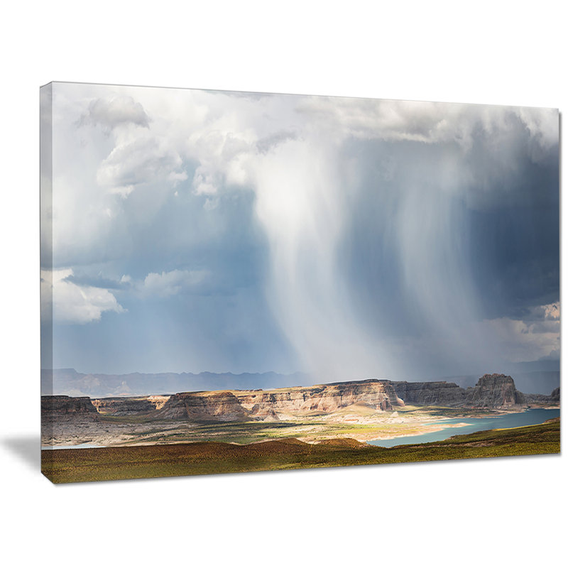 " Lake Powell Under Clouds ", 12" H x 20" W x 1" D, Wrapped Canvas