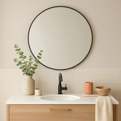 Miroir de salle de bain rond