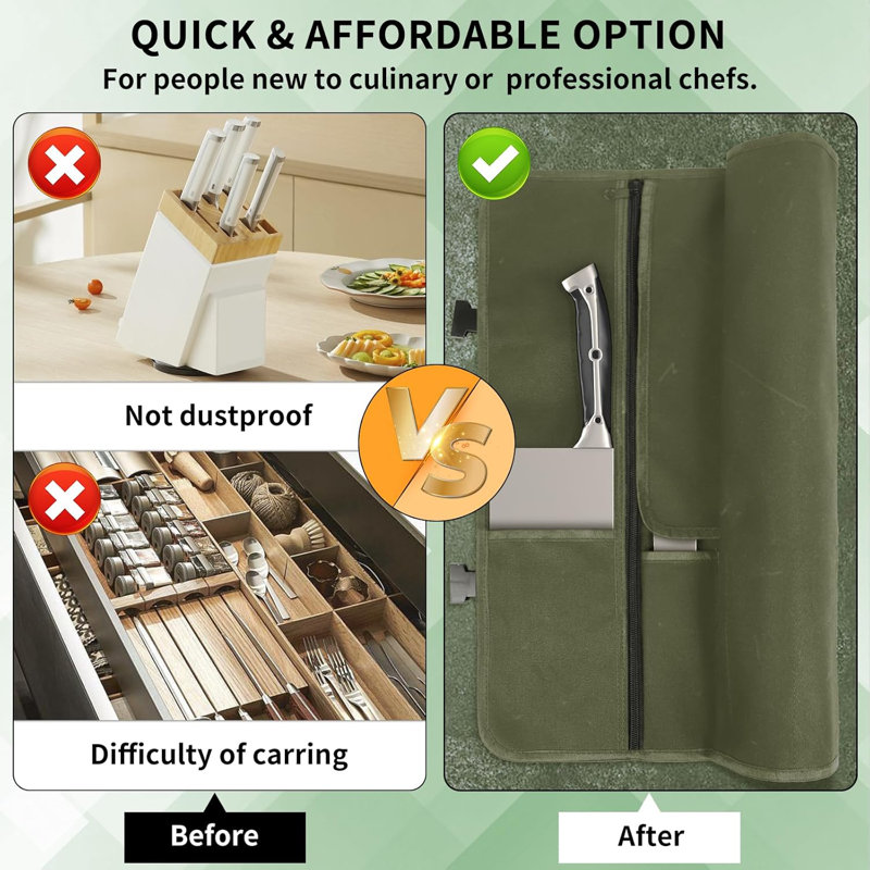 Sac de rangement pour couteaux Chef Knife - 11 poches