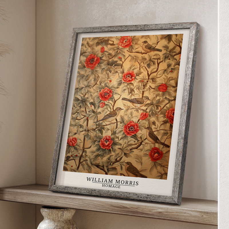 WM MORRIS Series CCLXXIX Framed Print - Solid Wood, 30" H x 24" W
