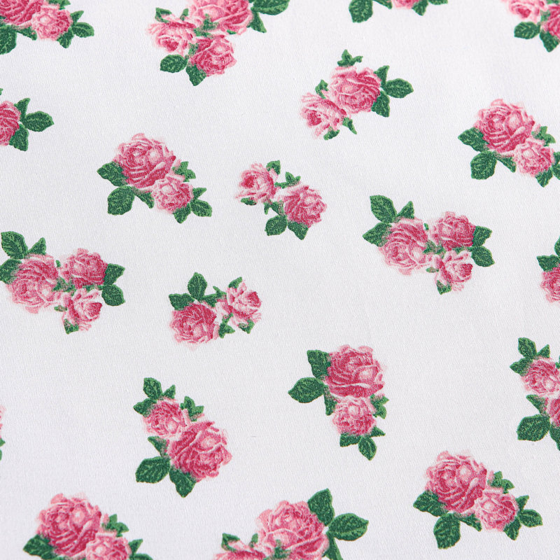 Ensemble de draps en coton percale Betsey Johnson, Ensemble de draps pour lit simple avec un drap-hou, Rose / petites roses