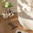 C-Shaped Side Table C Table Living Room End Table Side Table Wood End Table With Metal Frame-1821659160