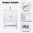 24" White  Freestanding Bathroom Vanity with Soft-Close Door