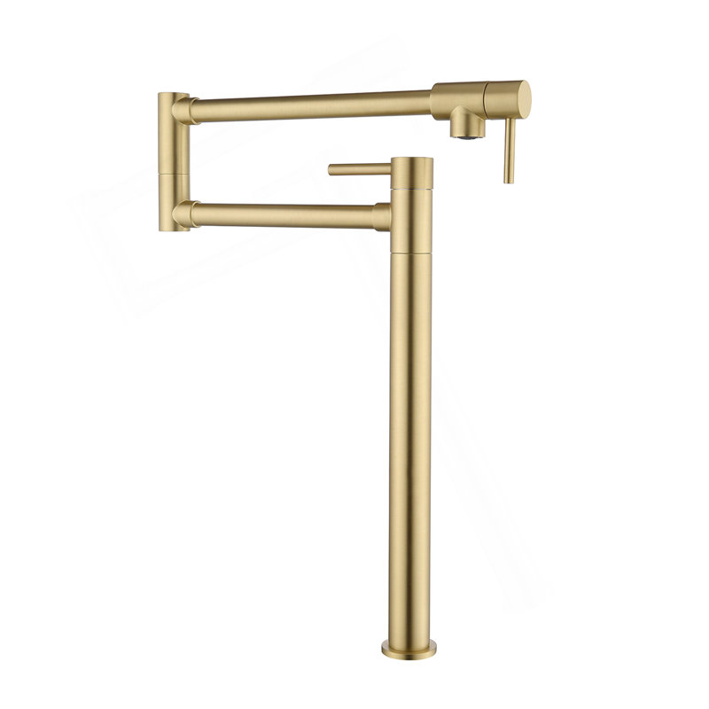 Robinet remplisseur de pot avec tige d'extension, Or brossé