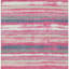 Tapis intérieur lavable rayé rose 3 pi x 5 pi