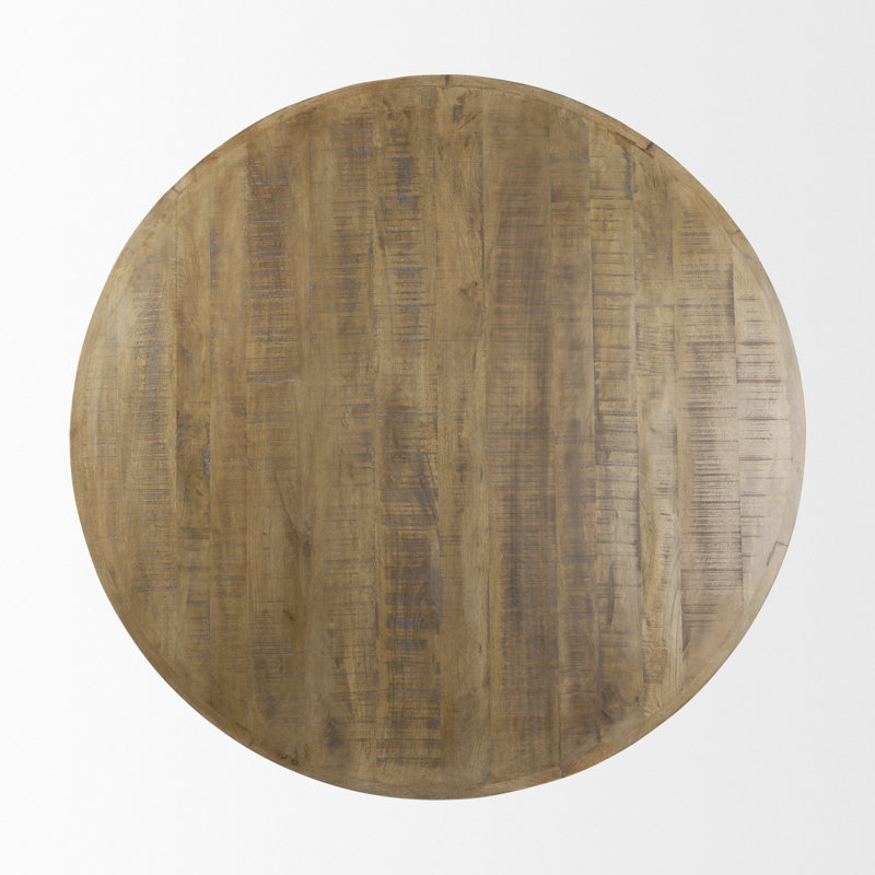 Loleta Medium Brown Solid Wood Round Coffee Table
