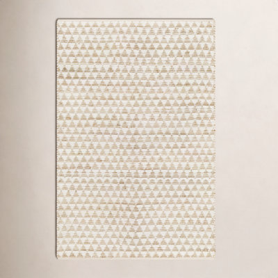 Addy Hand-Woven Brown Geometric Jute Rug