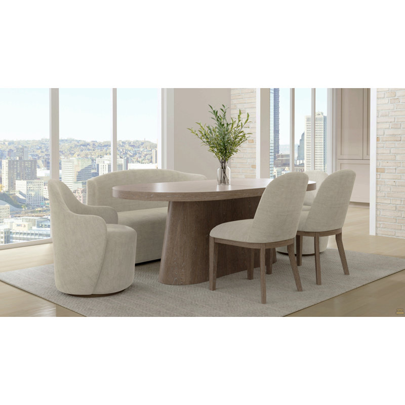 Oval Dining Table In Cocoa Finish