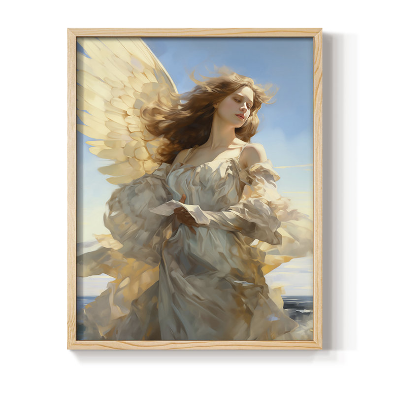 Religious Series CDXV III, reproduction d'art encadrée - bois massif, Naturel, H 11 po x l 9 po