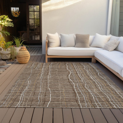 Tapis intérieur / extérieur brun Calista 