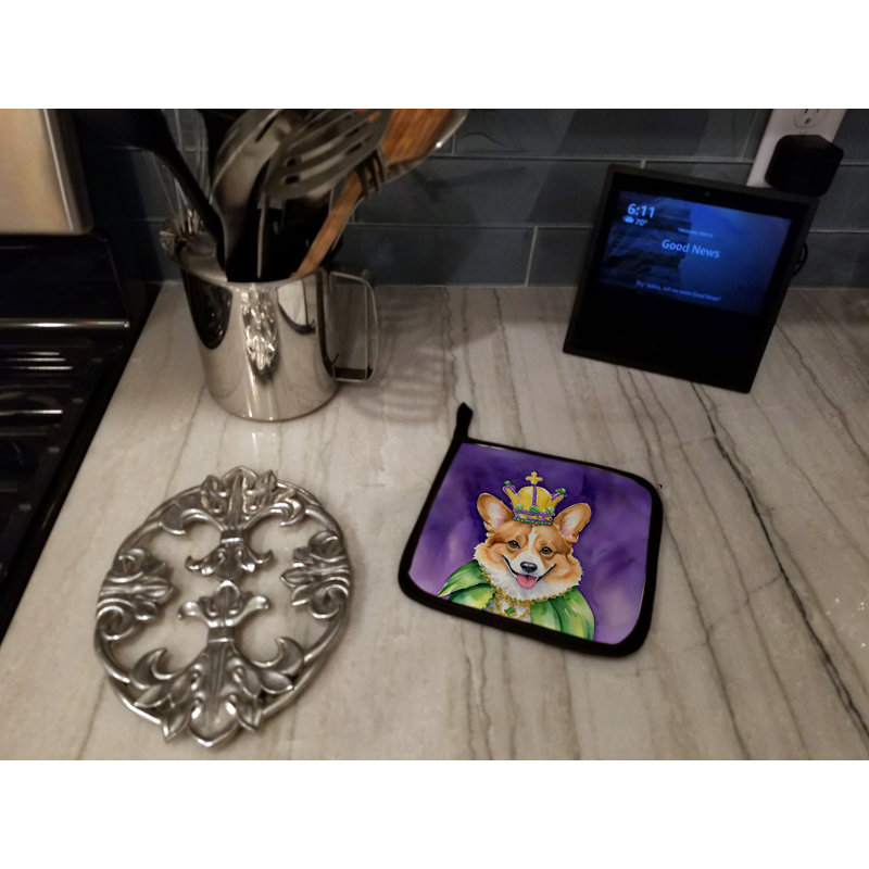 Paire de poignées Corgi King of Mardi Gras