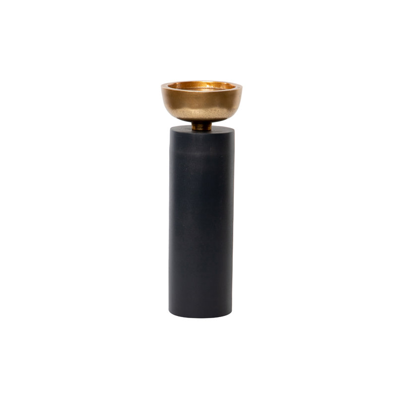 Aluminum Tabletop Candlestick, 31cm H x 11cm W x 11cm D