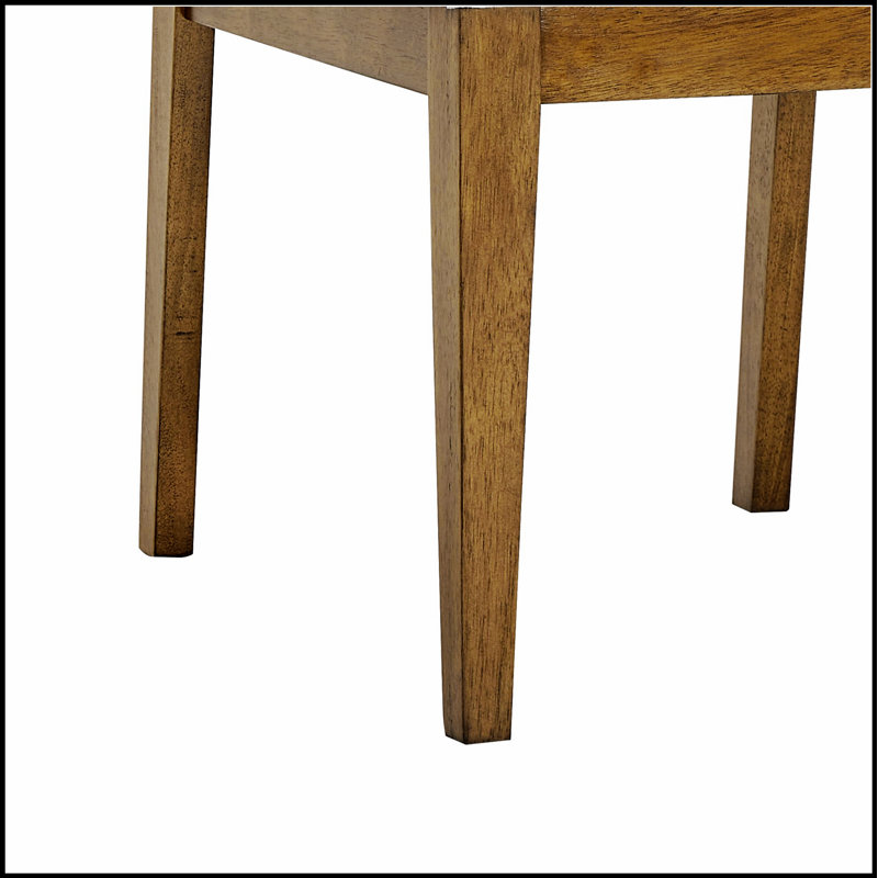 Ensemble de 2 chaises d'appoint de salle à manger avec structure en chêne noyer et revêtement en tissu gris clair pour une assise confortable et élégante