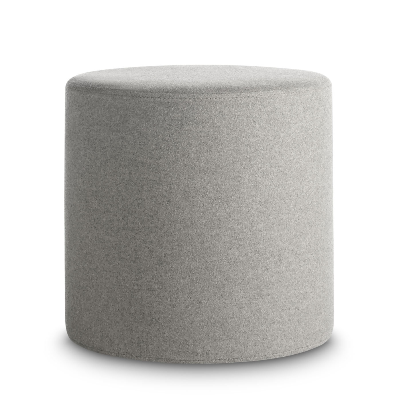 Bumper Upholstered Pouf, Vesper Light Gray