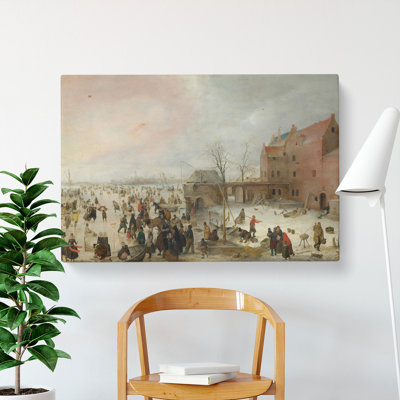 Winter Scene on the Ice Vol.2 by Hendrick Avercamp - Wrapped Canvas