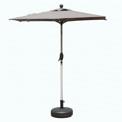 Rectangle Patio Umbrella With Crank Lift And Tilt Function (Base Not Included)