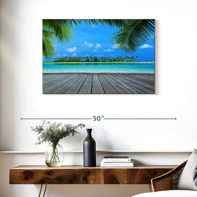 Gillard Maldives, paysage tropical, H 24 po x l 36 po