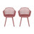 Outdoor Dining Poppy Chair: Weather , Stable Structure, Red Polypropylene, 23.4 In.d X 21.24 In.w 32.66 In.h, Minimalist Style Weather-, Frame, Polypropylene Chair, Modern Vibe-819460266-819460265