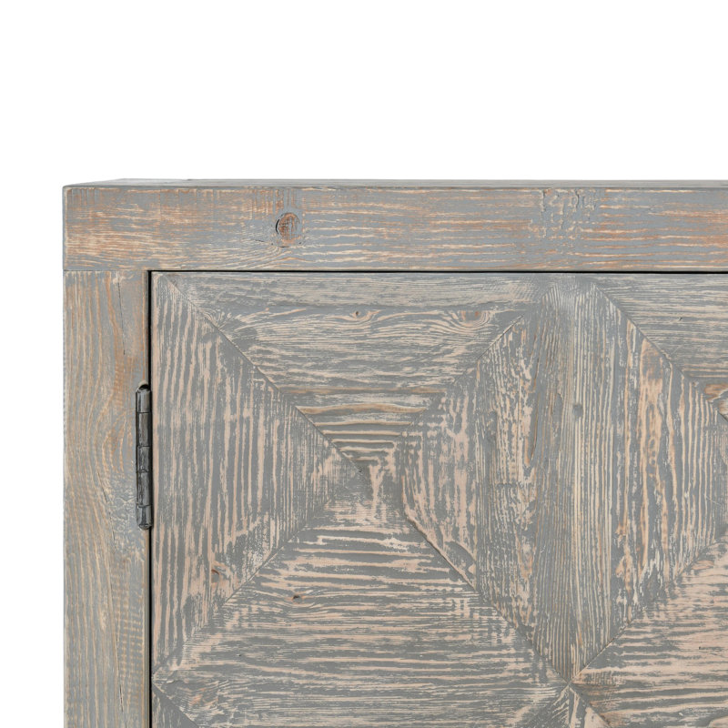 103.5'' W Solid Wood Sideboard, Timeworn Gray