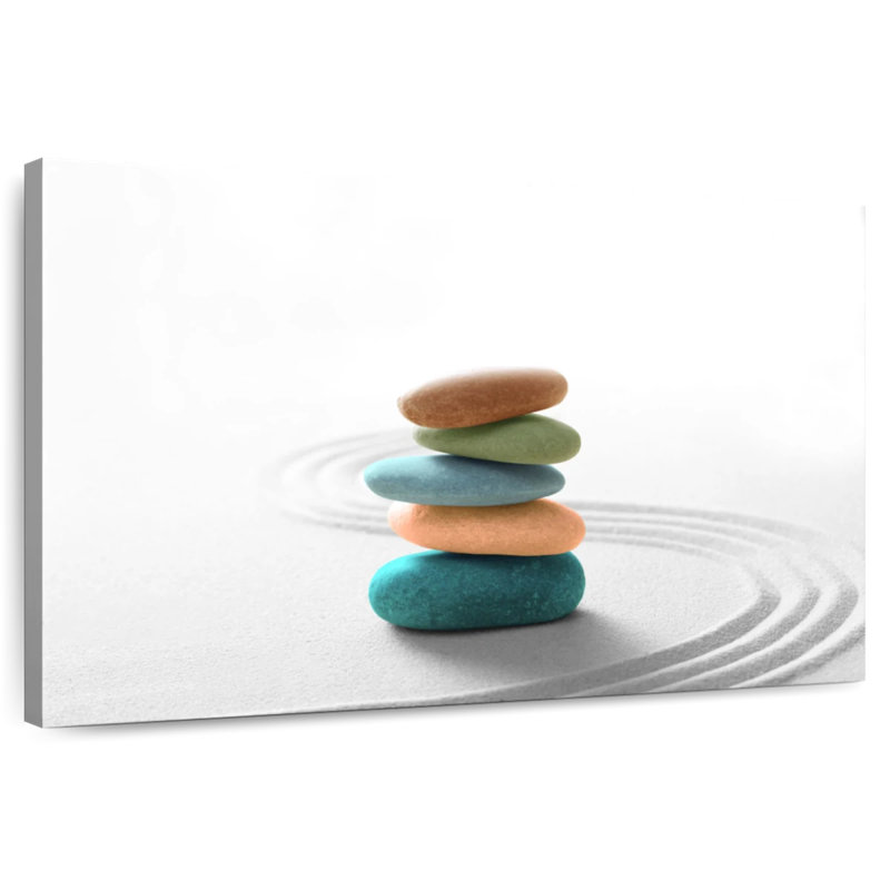 Kerrick pierres zen colorées, H 30 po x l 45 po