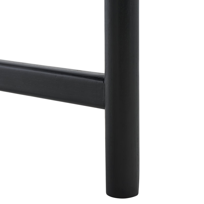 Devnie Woven Leather Bench, Black, Black