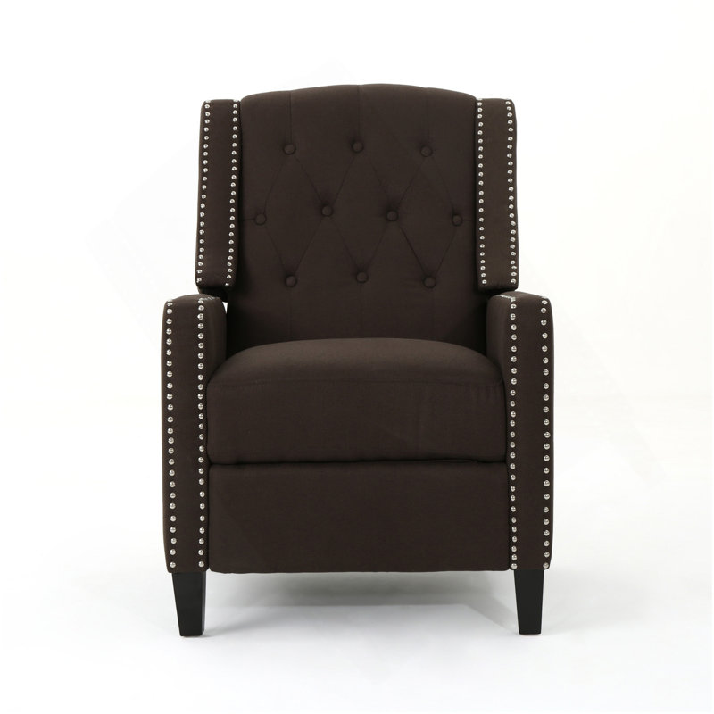 Chaise à dossier en tissu Classic Coffee, Café