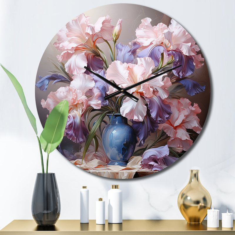 Cyerra - Horloge murale florale, Petit