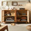 Rattan woven simple sideboard cabinet