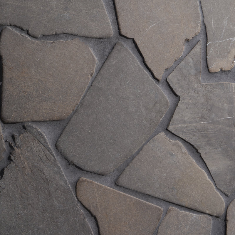 Picturesque Flagstone 39" x 39" Marble Random Wall & Floor Tile (10.76 sq. ft./ each), Java Grey