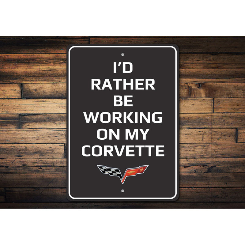 Je préfèrerais travailler sur mon panneau en aluminium Corvette, H 18 po x l 12 po x P 0,06 po