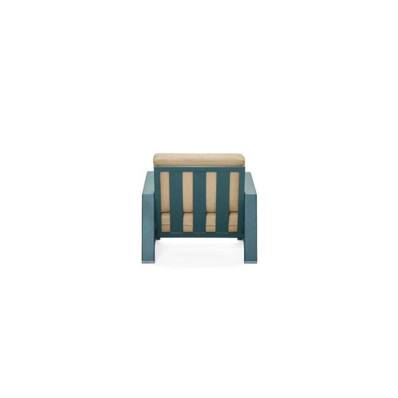 Elevation Outdoor Lounge Chair, Denver Scarlett Sunbrella®, Pewter