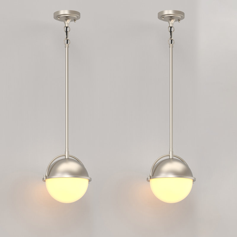 1-Light Single Globe Dimmable Pendant Light