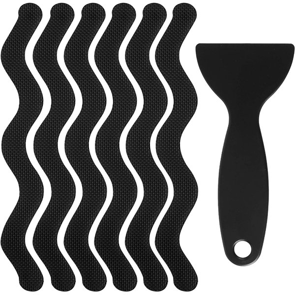 Ikohbadg 24 Pcs Anti Slip Shower Stickers Non Slip Bathtub Stickers Safety Bathtub Strips Adhesive Decals Bath Tub Shower Stairs Shower Floor Stairs