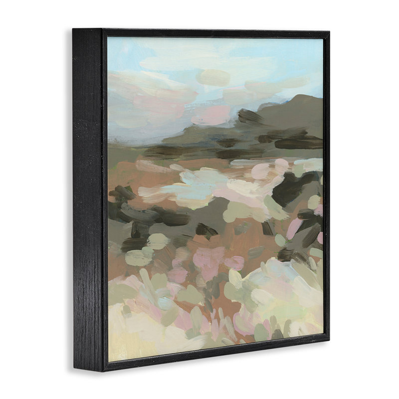 Art moderne giclée encadrée par June Erica Vess, H 24 po x l 24 po, Cadre noir
