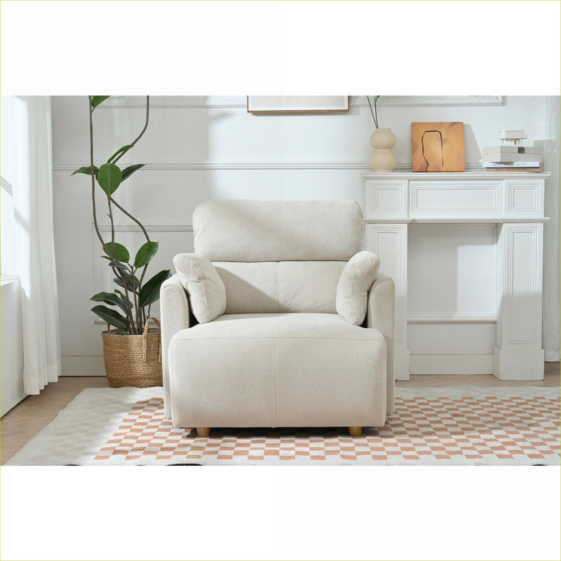 Chaise de lecture avec accoudoirs avec repose-pieds