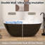 Baignoire de trempage autoportante en acrylique de 55 po x 29,5 po avec trop-plein encastré et bonde anti-colmatage chromée-91906325
