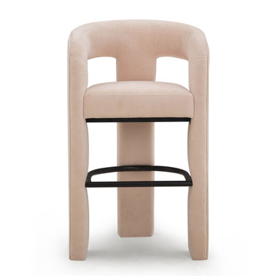 Malone Blush Performance Fabric Bar Stool