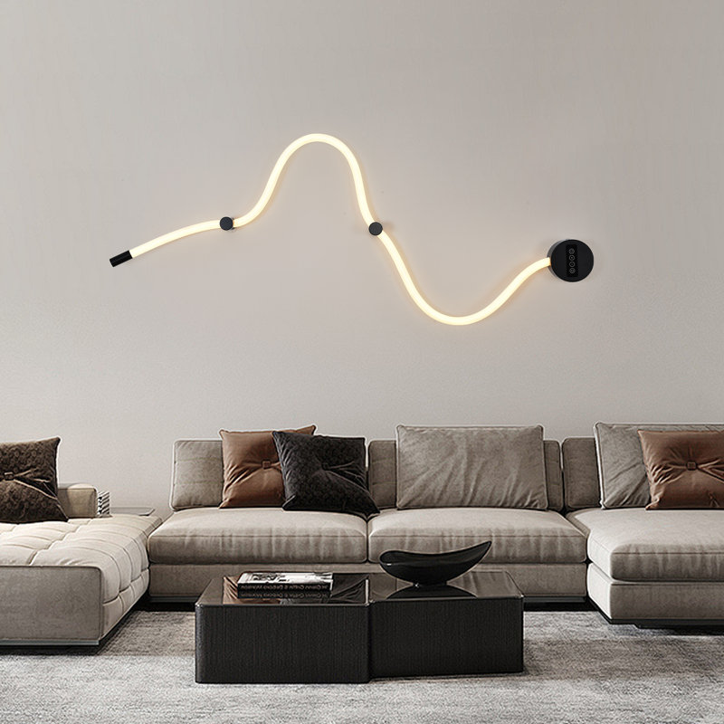 1 - Light LED White Flush Mounted Wall Sconce Light 59" Length