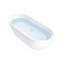 Mone 67 po Baignoire à fond plat en acrylique brillant blanc