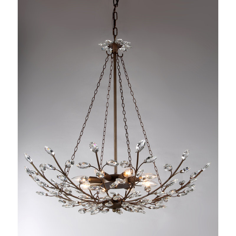 Lustre géométrique 8 lumières façon bougie de style bougie Weslaco